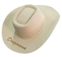 lasered leather cowboy hat