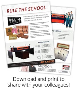 laser engraver in edcuation flyer