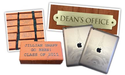 laser engraved school items