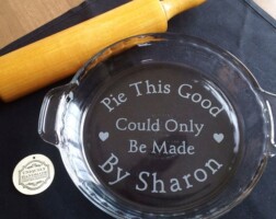 Laser Engraved Pie plate