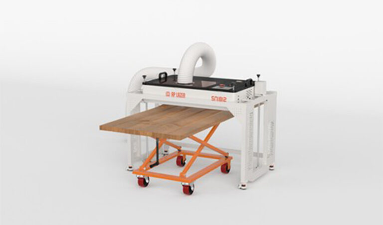 laser machine cutting wood
