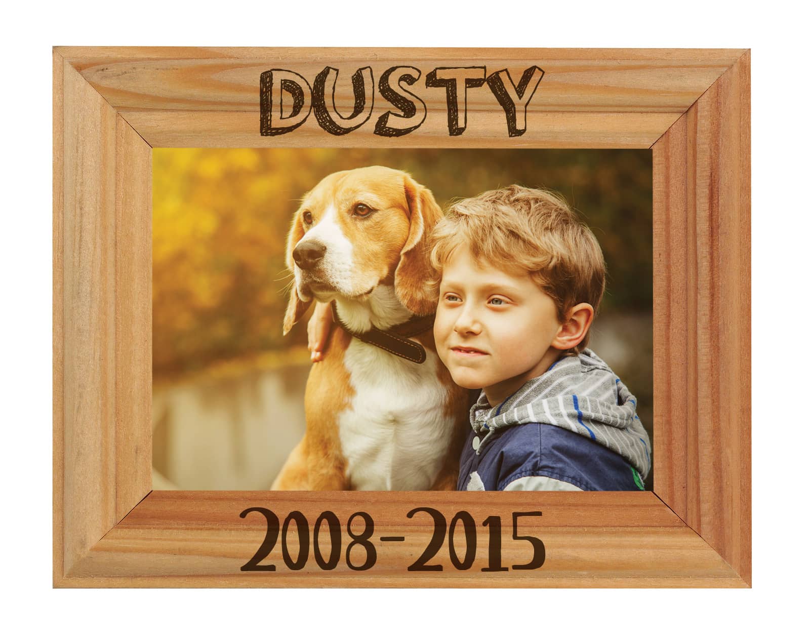 wooden engraved photo frame