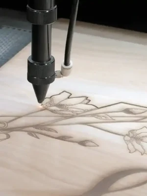 Laser Engraving Machine for Wood Products laser engraving floral pattern on wood